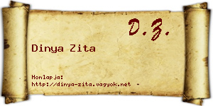 Dinya Zita névjegykártya